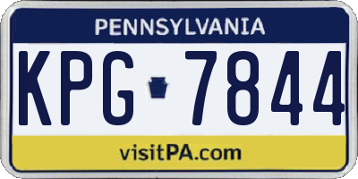 PA license plate KPG7844