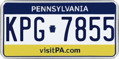 PA license plate KPG7855