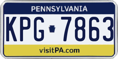 PA license plate KPG7863