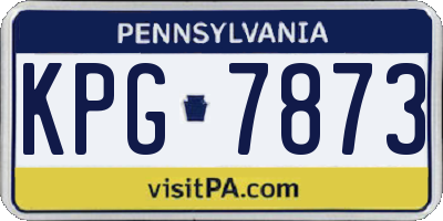 PA license plate KPG7873