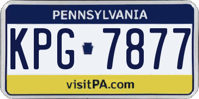 PA license plate KPG7877