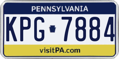 PA license plate KPG7884