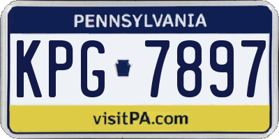 PA license plate KPG7897