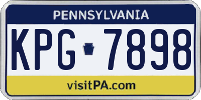 PA license plate KPG7898