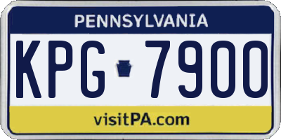 PA license plate KPG7900