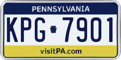 PA license plate KPG7901