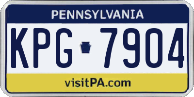 PA license plate KPG7904