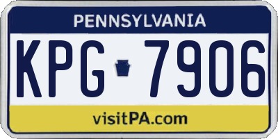 PA license plate KPG7906