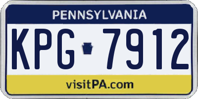 PA license plate KPG7912