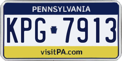 PA license plate KPG7913