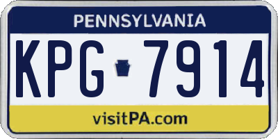 PA license plate KPG7914