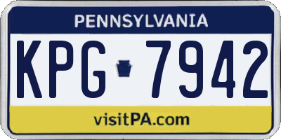 PA license plate KPG7942