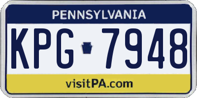 PA license plate KPG7948