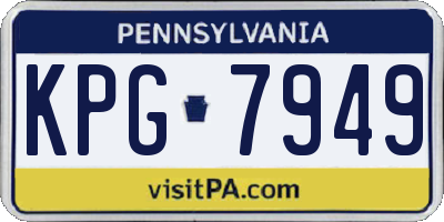 PA license plate KPG7949