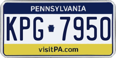 PA license plate KPG7950