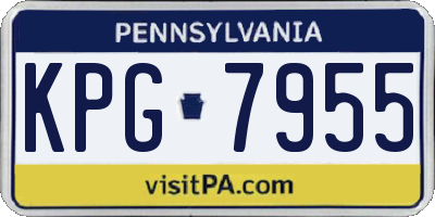 PA license plate KPG7955