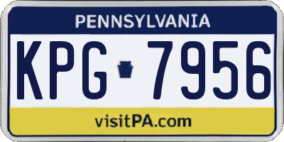 PA license plate KPG7956