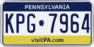 PA license plate KPG7964