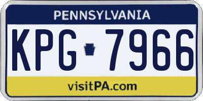 PA license plate KPG7966