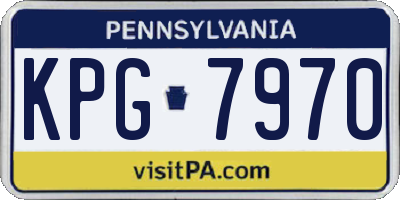 PA license plate KPG7970