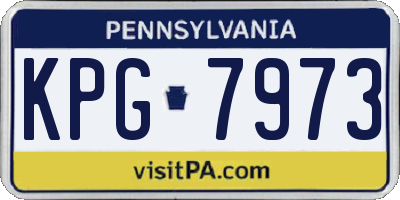 PA license plate KPG7973
