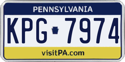 PA license plate KPG7974