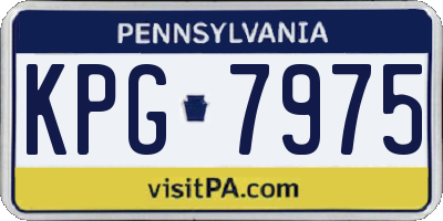 PA license plate KPG7975
