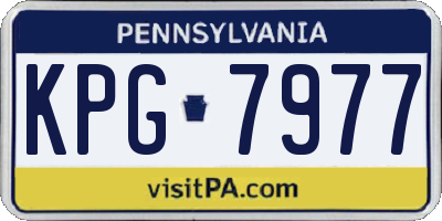 PA license plate KPG7977