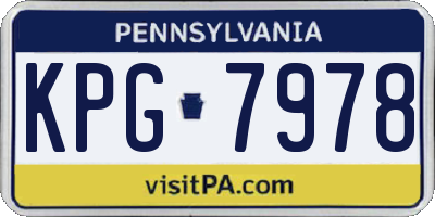 PA license plate KPG7978