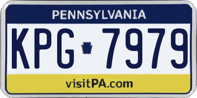 PA license plate KPG7979