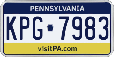 PA license plate KPG7983