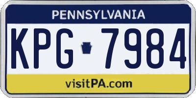 PA license plate KPG7984