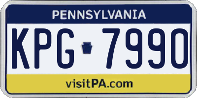 PA license plate KPG7990
