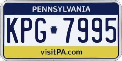 PA license plate KPG7995