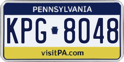 PA license plate KPG8048