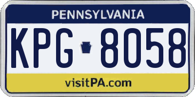 PA license plate KPG8058