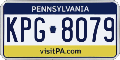 PA license plate KPG8079