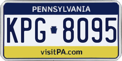PA license plate KPG8095