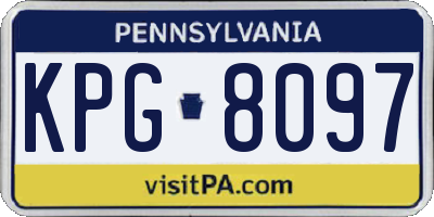 PA license plate KPG8097