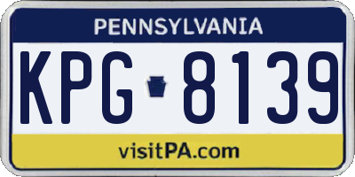 PA license plate KPG8139