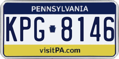 PA license plate KPG8146