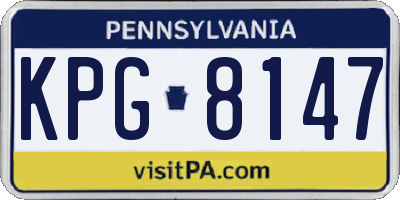 PA license plate KPG8147