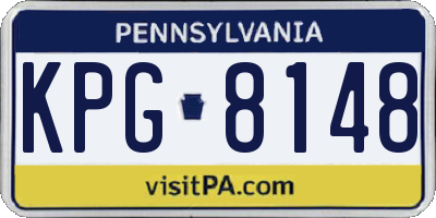 PA license plate KPG8148