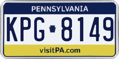 PA license plate KPG8149