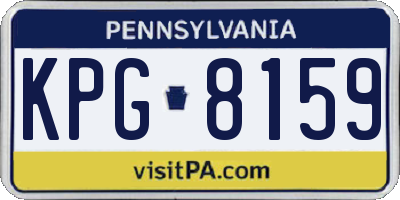 PA license plate KPG8159