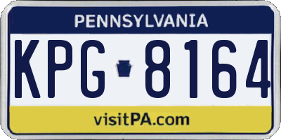 PA license plate KPG8164