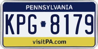PA license plate KPG8179