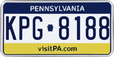 PA license plate KPG8188