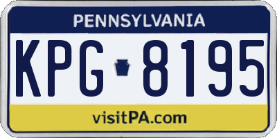 PA license plate KPG8195