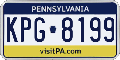 PA license plate KPG8199